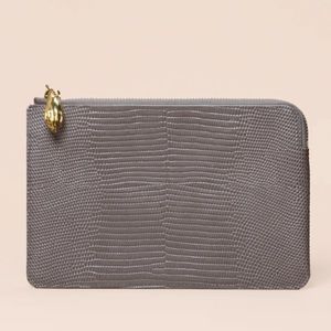 ALEXIS BITTAR In My Dreams Large Zip Pouch —in Taupe—NWT perfect gift